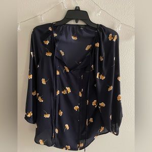 Ann Taylor Petite Floral Blouse